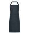 BR550 Brand Lab Organic/Recycled Bib Pocket Apron Charcoal colour image